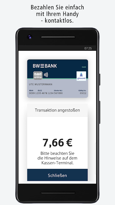 BW-BankCard pay - Mobiles Bezahlen mit der BW-Bank Screenshot 2 