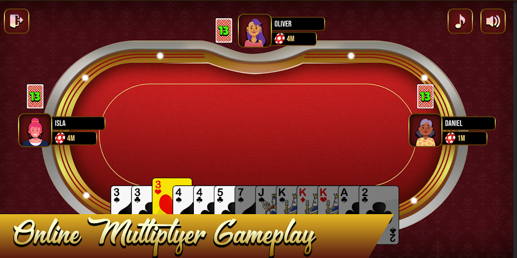 Thirteen Online Card Game Screenshot 1