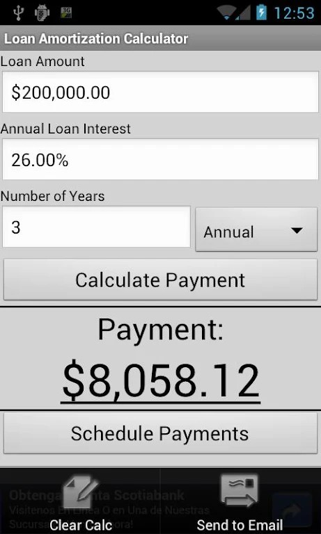 Loan Amortization Calculator Screenshot 4 