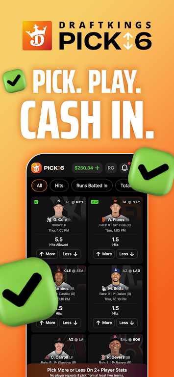 DraftKings Pick6: Fantasy Game Screenshot 1