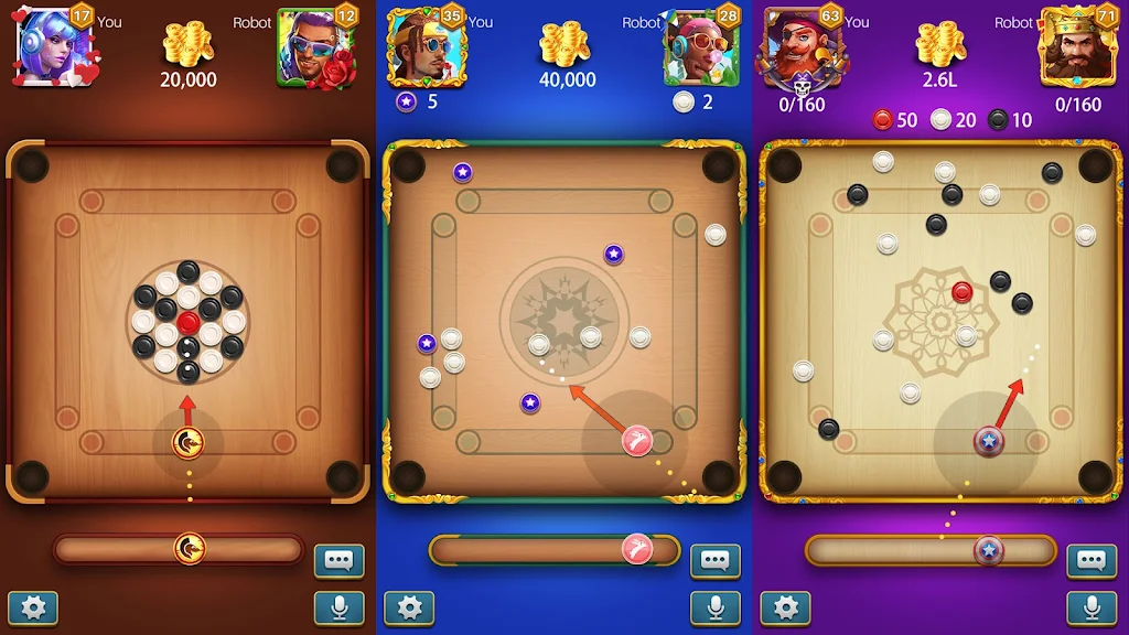 Carrom Lite-Board Offline Game Screenshot 4