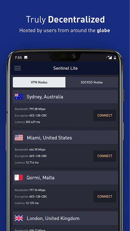 Sentinel Free VPN Screenshot 1