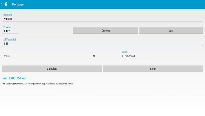 EuriborRates & Mortgage Screenshot 3
