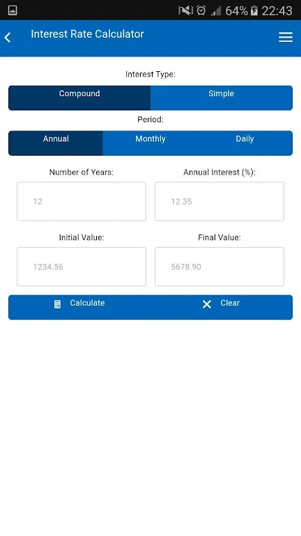 CalcInterest - Interest Rate Screenshot 3 