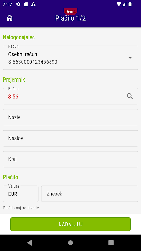 Mobilna N Banka Screenshot 1