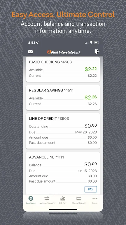 First Interstate Bank Mobile Screenshot 2