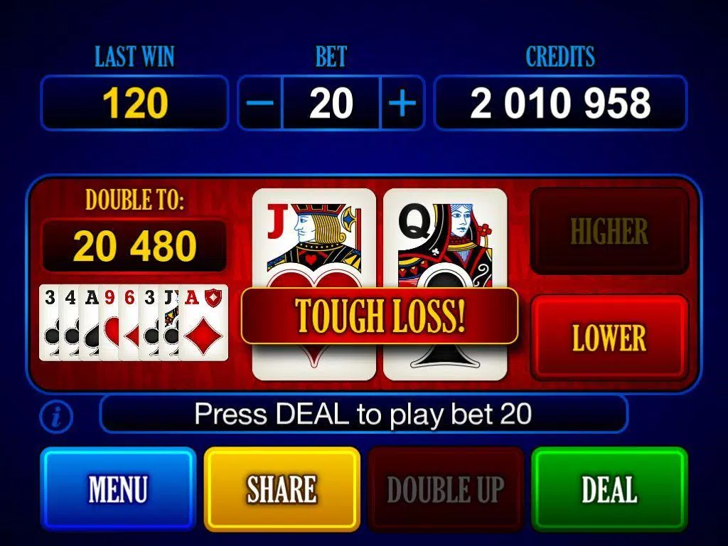 HiLo Video Poker Screenshot 1