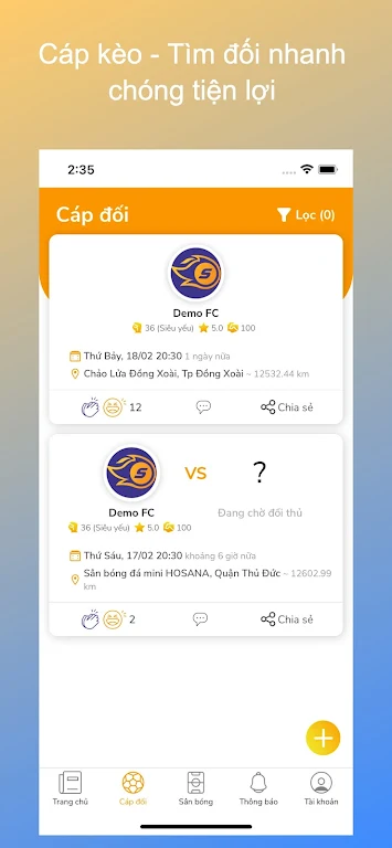 Sporta - Cộng đồng bóng đá Screenshot 2 