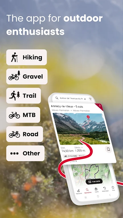 OpenRunner : bike & hike maps Screenshot 1 