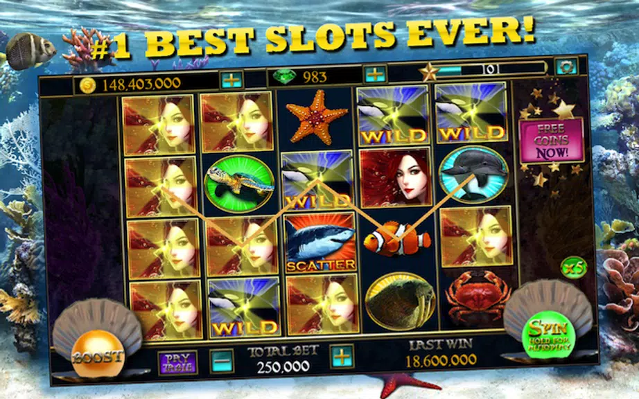 Ocean Slots ™ - Slot Machine Screenshot 1 