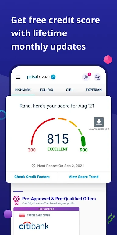 CreditScore, CreditCard, Loans Screenshot 2