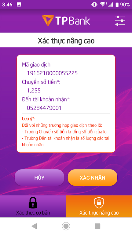 TPBank eToken Biz Screenshot 1 