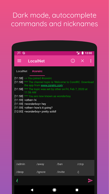 CoreIRC Mod Screenshot 2