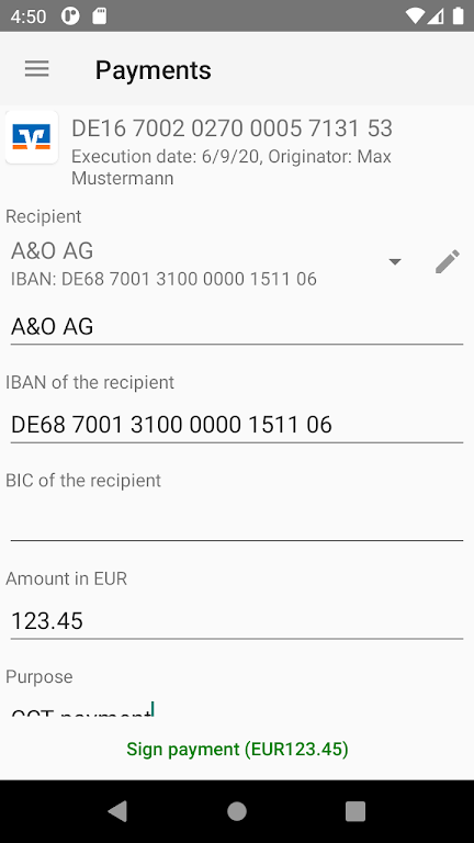 BL Banking Screenshot 1 