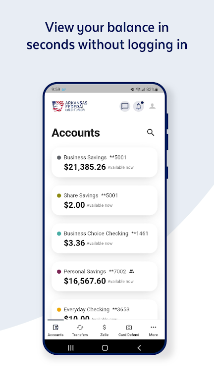 Arkansas FCU Mobile Banking Screenshot 2