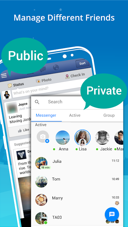 Dual Messenger - Multiple Accounts & Parallel App Screenshot 1 