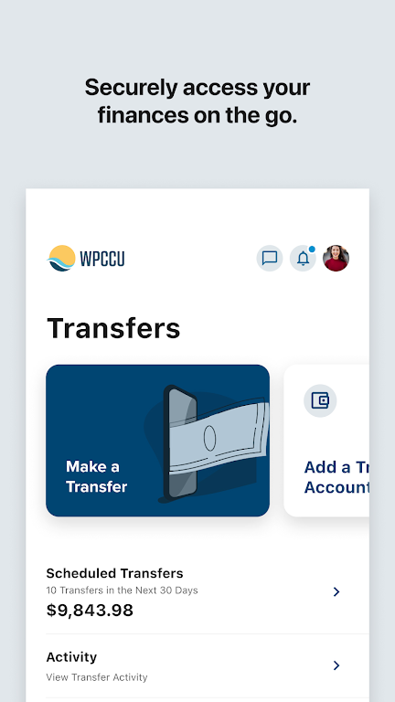 WPCCU Mobile Banking Screenshot 2 