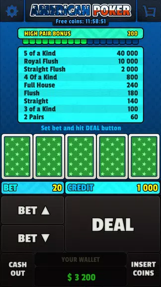 American Poker 3 Stars Screenshot 1 