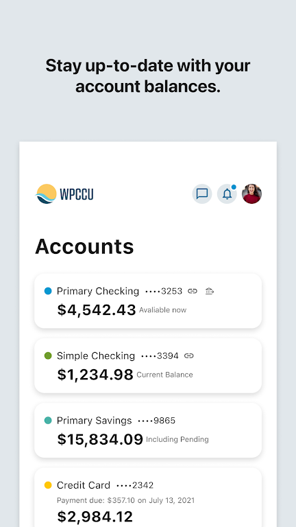 WPCCU Mobile Banking Screenshot 3 