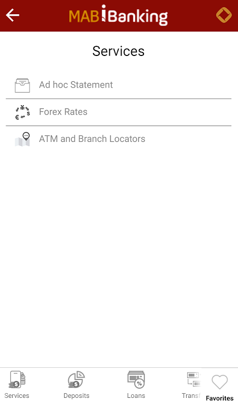 MAB iBanking : Phone Screenshot 2