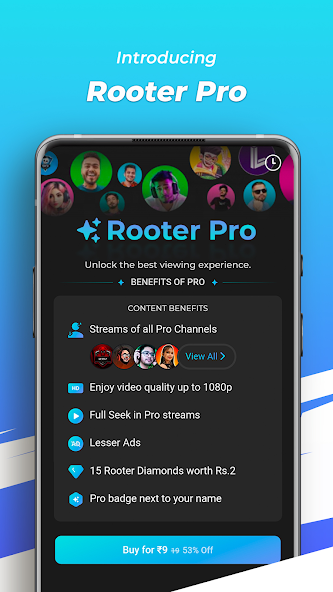 Rooter: Watch Gaming & Esports Mod Screenshot 1 