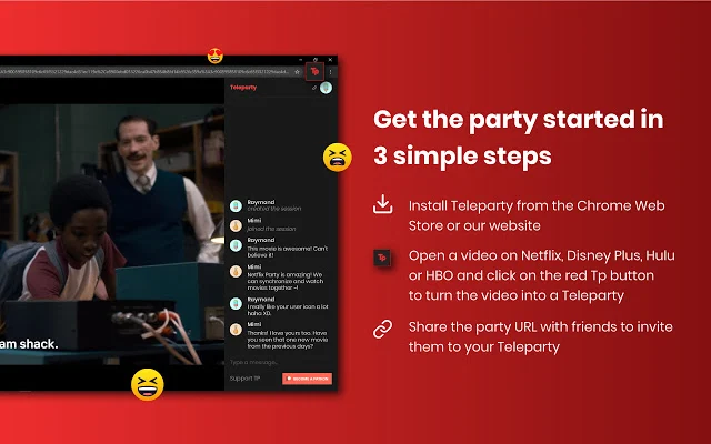 Teleparty - Netflix Party Screenshot 1