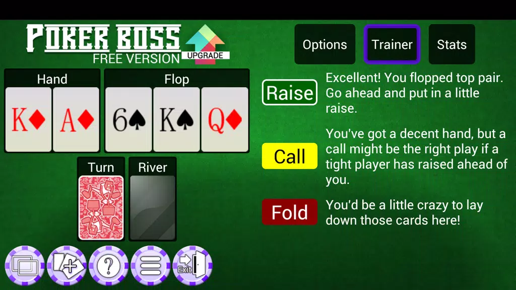 Poker Boss - Hold'em Trainer & Learning App Screenshot 1