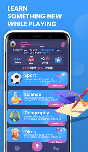 Train your quiz skills and beat others with Quizzy Screenshot 3 