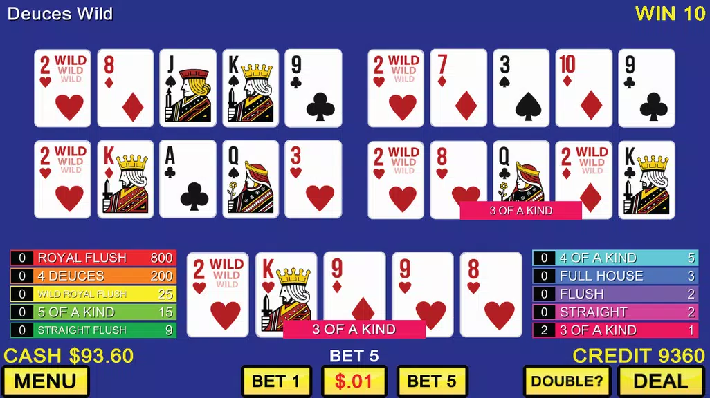 Five Hand Video Poker Screenshot 3