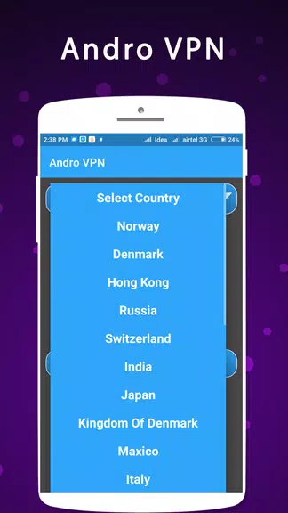 Andro VPN - Free & Unlimited VPN Screenshot 1