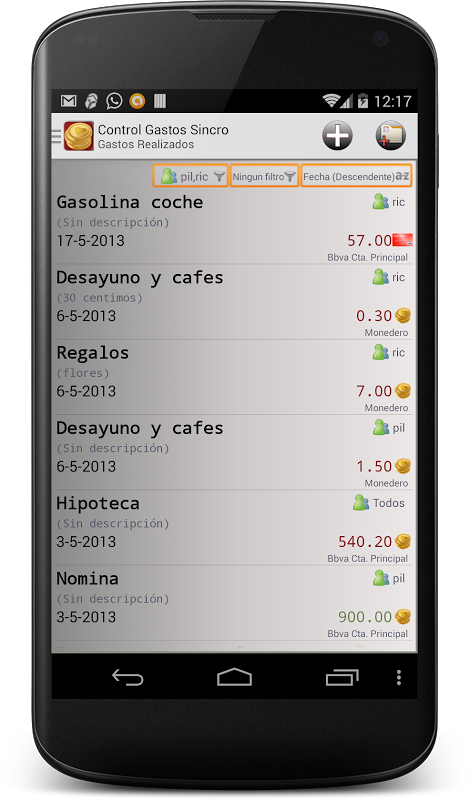 Expenses Control Sync Screenshot 2 