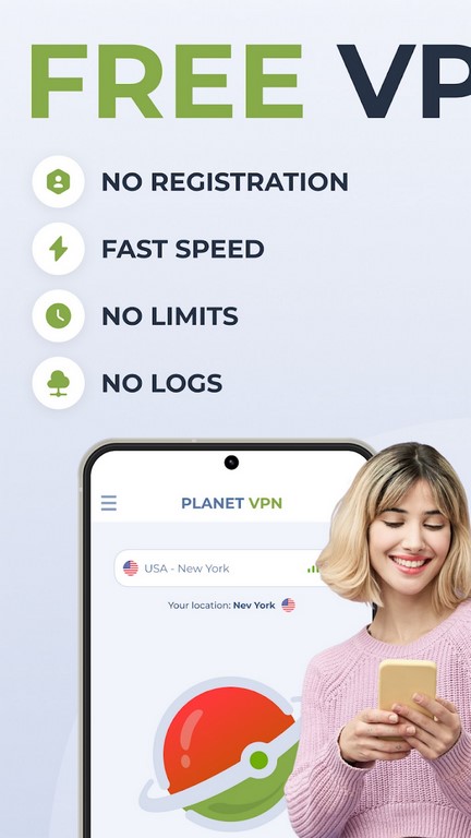 Free VPN Proxy by Planet VPN Screenshot 1 