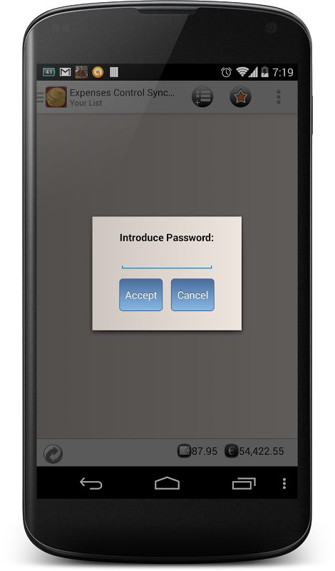 Expenses Control Sync Screenshot 1 