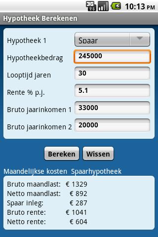 Hypotheek Berekenen Screenshot 1 