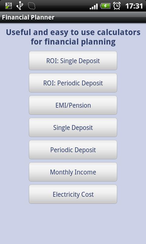 Financial Planner Screenshot 1 