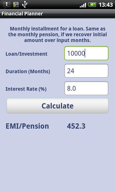 Financial Planner Screenshot 2 