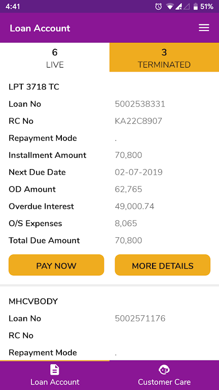 Tata Motors Finance - Customer Screenshot 4 