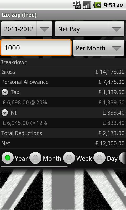 tax zap free-UK tax calculator Screenshot 2