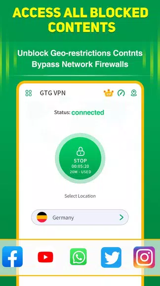 GTG VPN Fast Free Proxy Screenshot 1