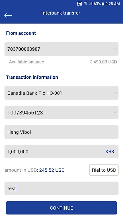 BIDC MOBILE BANKING CAMBODIA Screenshot 4 