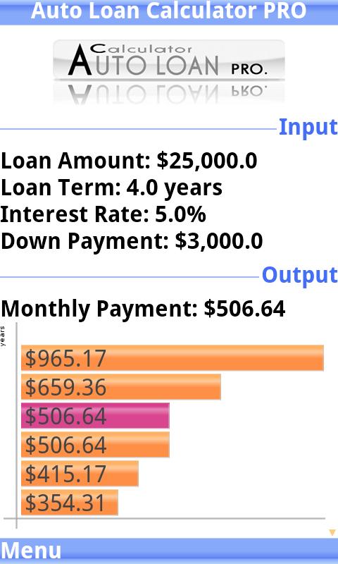 Auto Loan Calculator PRO trial Screenshot 3