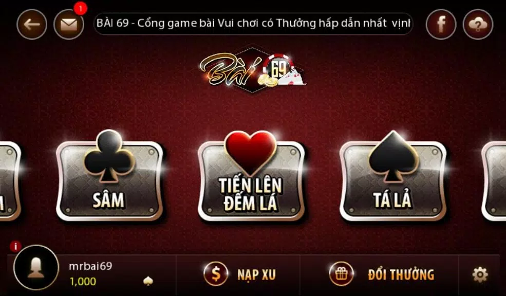 Game bai doi thuong bai69 Screenshot 1