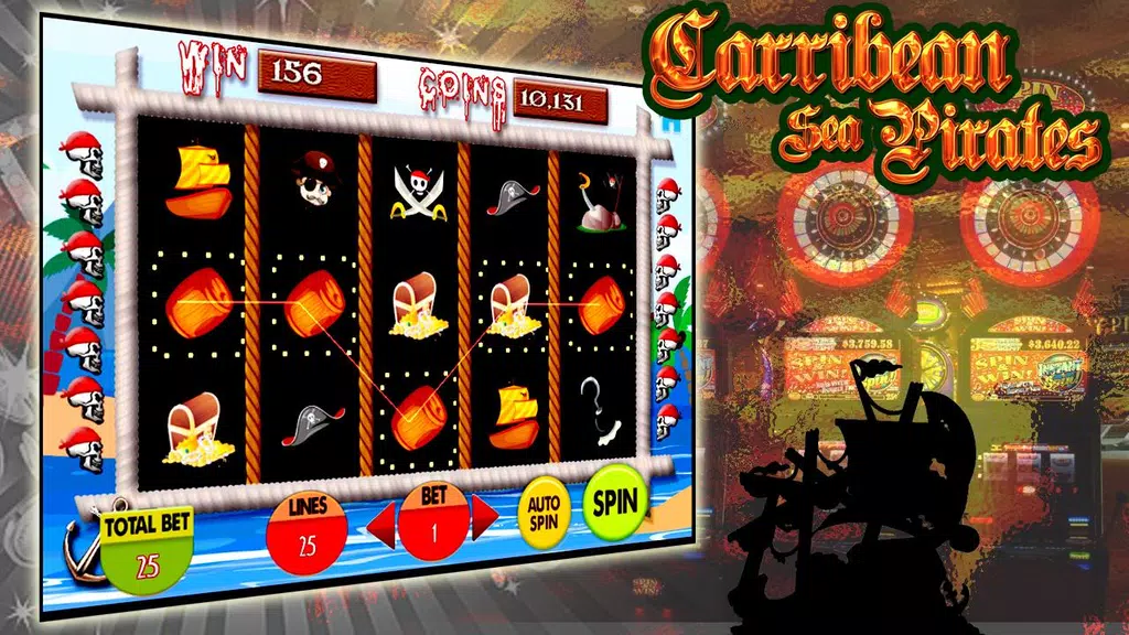 Carribean Slots Pirates Casino Screenshot 1