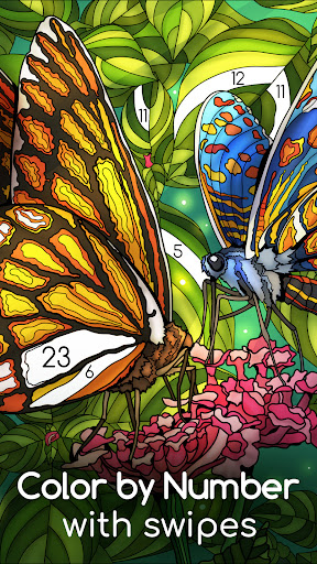 Color Swipe Coloring Book game Screenshot 1