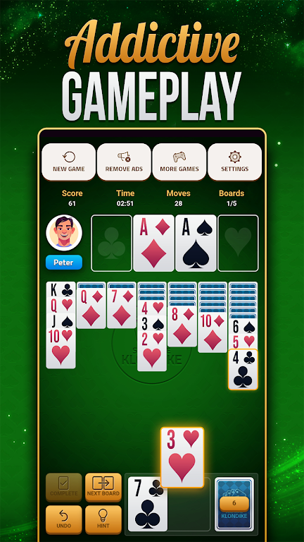 Klondike Solitaire Offline Screenshot 2 