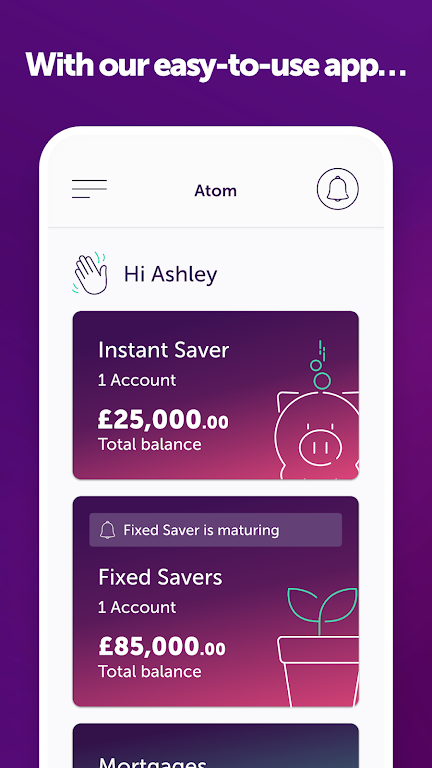 Atom bank Screenshot 2