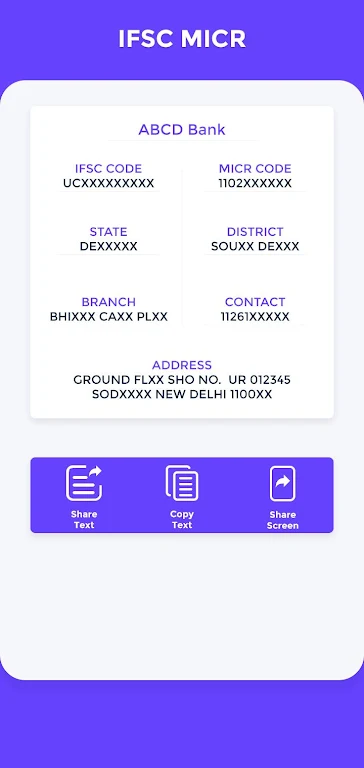 Indian IFSC/MICR All BANK Screenshot 3