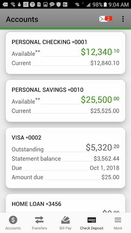 BayPort CU Mobile Banking Screenshot 1 