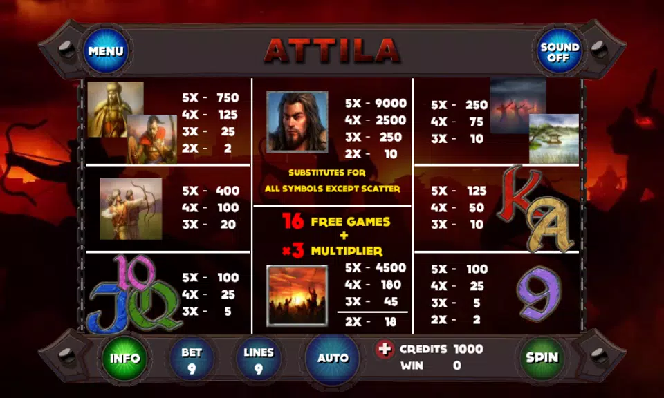 Attila Slot Screenshot 3 