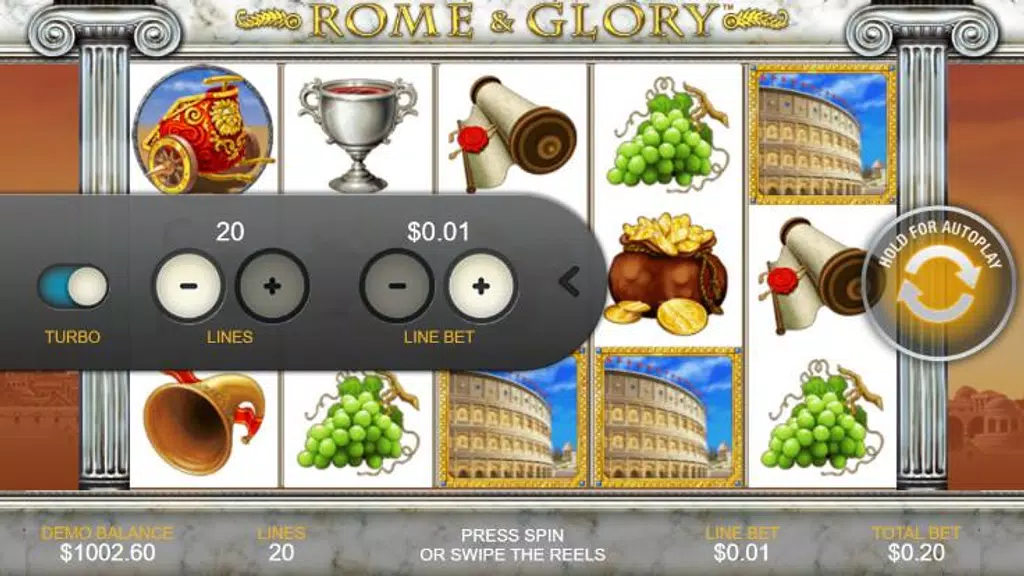 Free Casino Slot Game - Rome And Glory Screenshot 1 